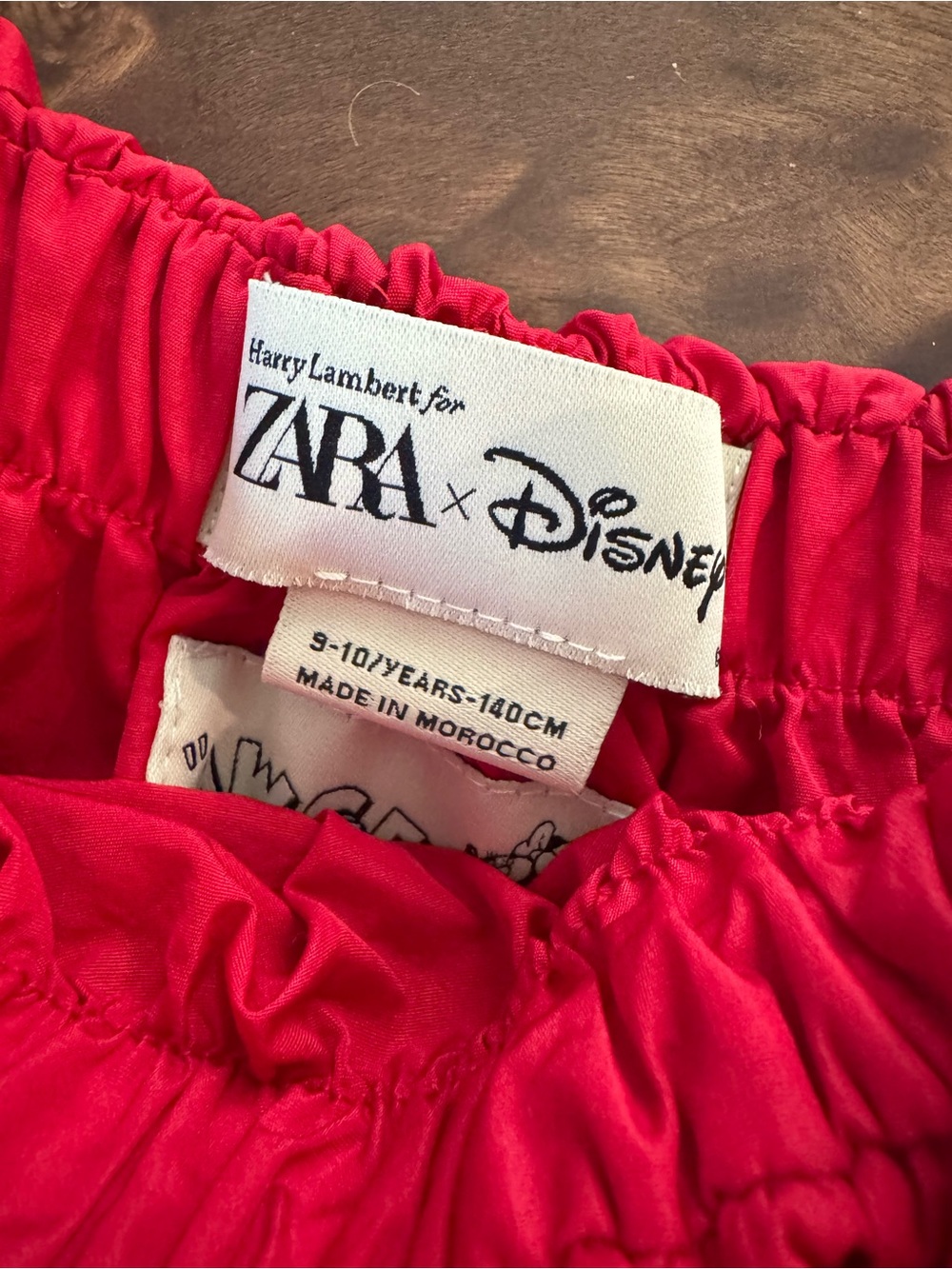 Zara x Disney Bright Red Kids bubble skirt